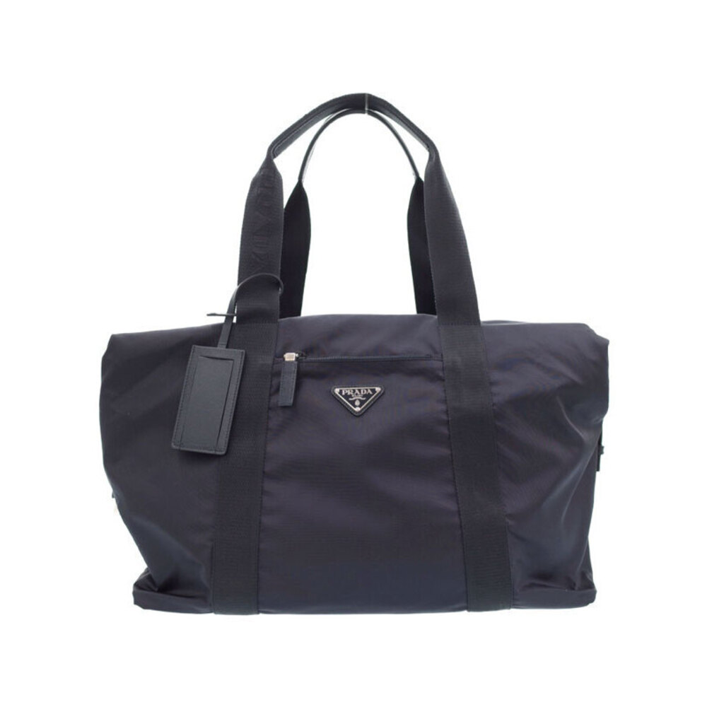 Prada ReNylon Saffiano leather duffle bag black